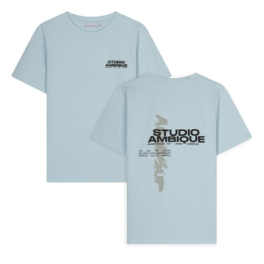 AMBIQUE MEN MEN Ace T-Shirt 134 Ice blue
