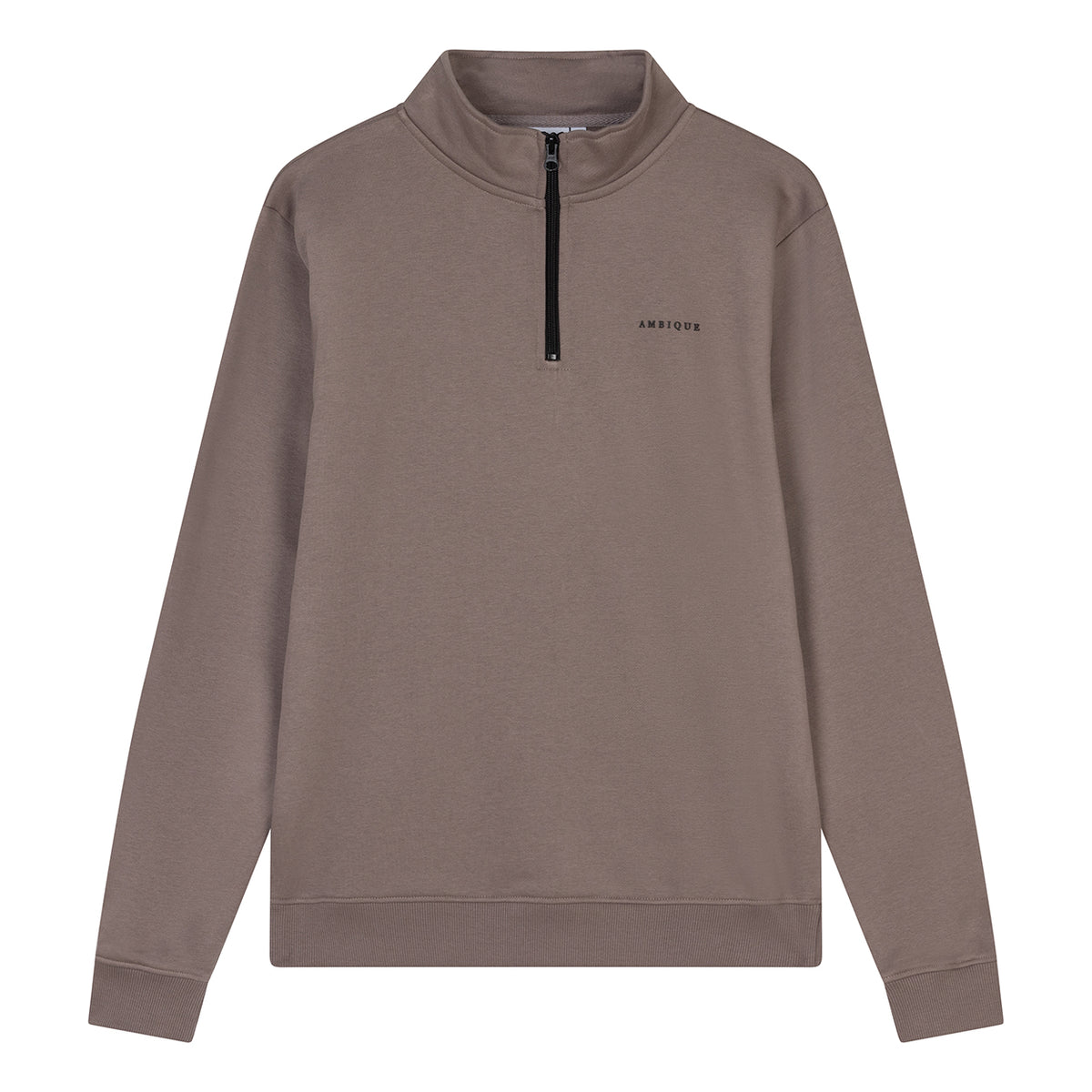 AMBIQUE MEN MEN Quinten Quarter Zip 125 Taupe