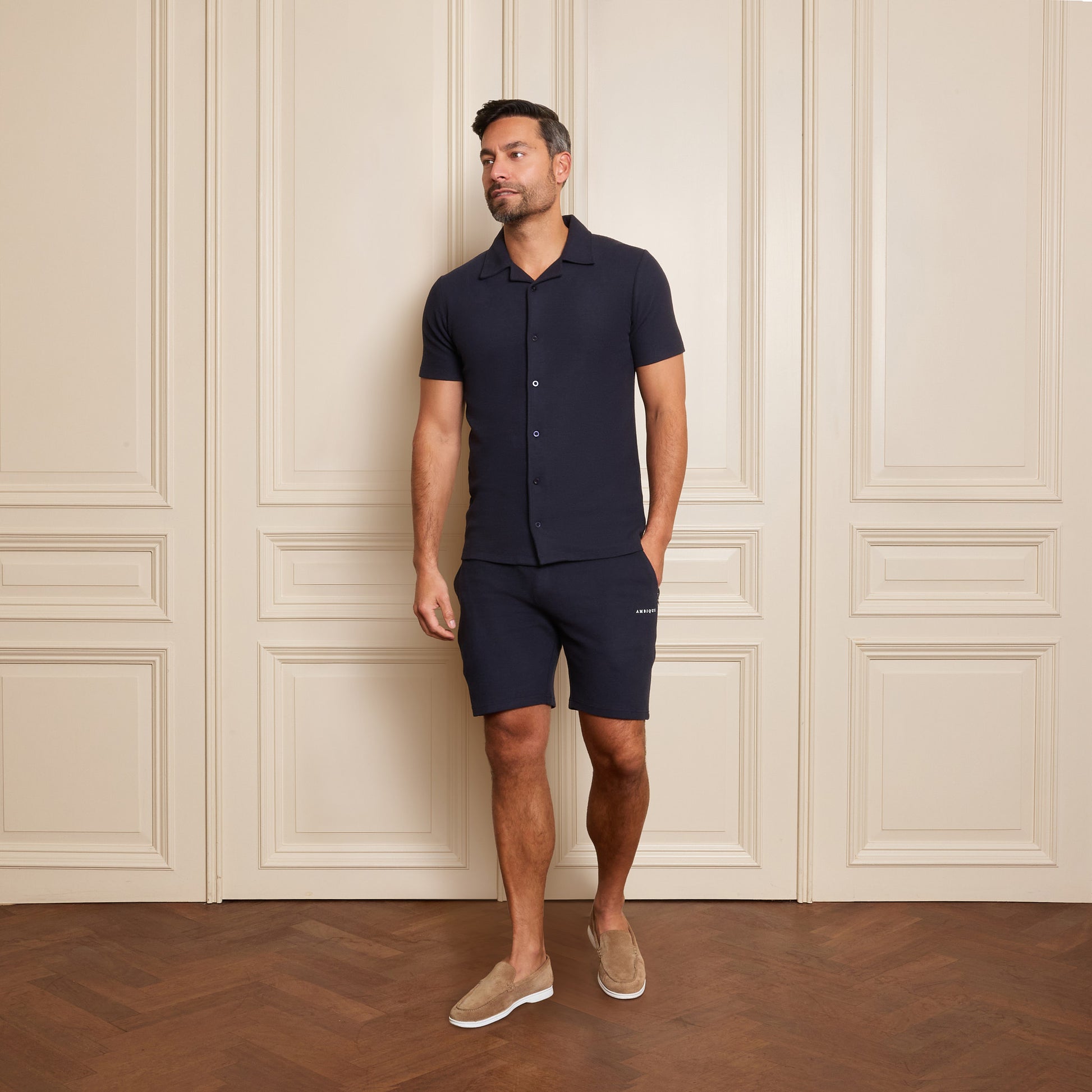 AMBIQUE MEN MEN Maddox Shirt SS 107 Navy