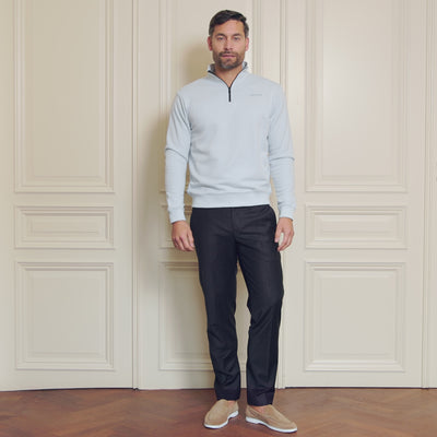 AMBIQUE MEN MEN Quinten Quarter Zip 134 Ice blue